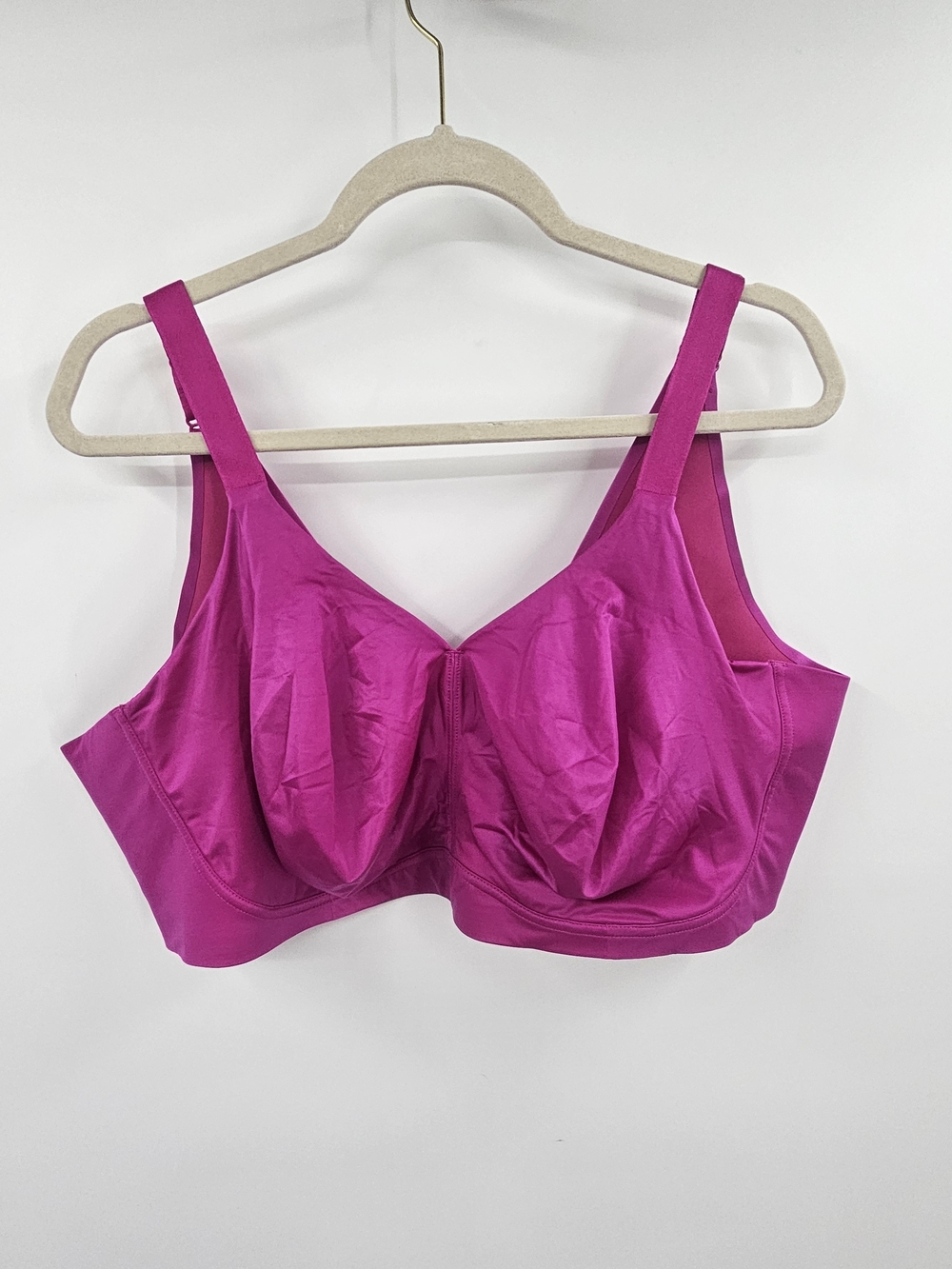 Catherines Wireless Back Smoothing Bra Pink Size 48DDD